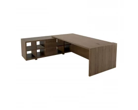 Стол руководителя с модулем полуглянцевый/лакированный, левый 2140х2265х750 Freeport images