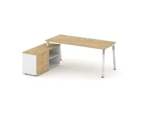 Стол письменный с греденцией левой на А-образном каркасе 1780x700x750 Style Project Direct Lux images