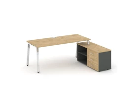 Стол письменный с греденцией правой на А-образном каркасе 1780x700x750 Style Project Direct Lux images