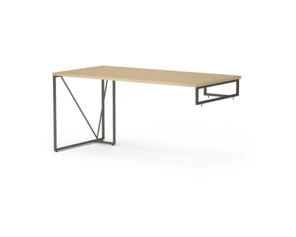 Стол прямой для опорной тумбы, правый 158х78х75 Aurora Дуб парма/Антрацит