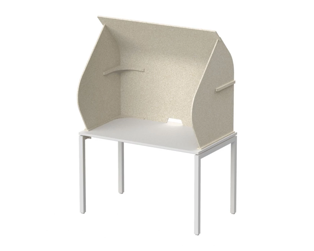 Кабина-капсула с фигурными боковыми стенками 158х61х140 Forest Office Лебединый пух