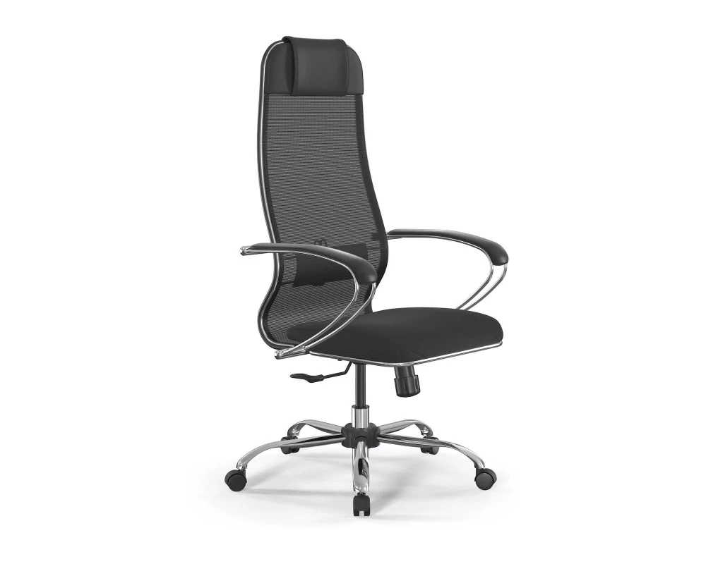 Кресло ErgoLife Set 15/подл.131/осн.Synchro 003 Сетка/Ткань, Черный