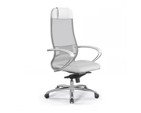 Кресло Samurai SL-1 Сетка/Экокожа, Белый images